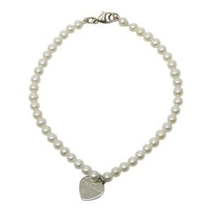 Tiffany & Co. Return To Tiffany Heart Tag Bracelet Sterling Silver 925 Pearl